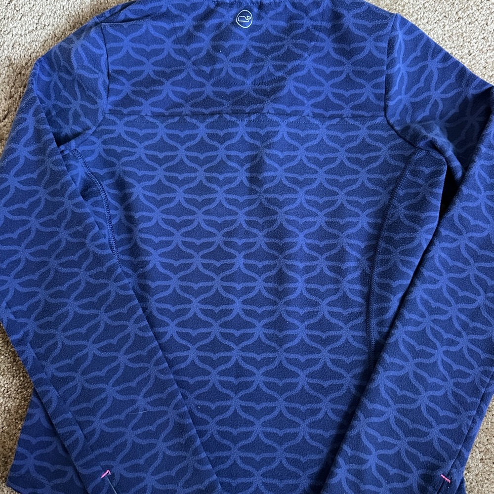 Blue Patterned Long Sleeve Top